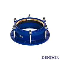 Фланец обжимной фиксирующий чугунный DENDOR FA-R13, FA-R13.J (ПФРК-ПЭ) для пластиковых труб - Тяжелая промышленность