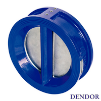 КЛАПАН ОБРАТНЫЙ ДВУХСТВОРЧАТЫЙ МЕЖФЛАНЦЕВЫЙ ЧУГУННЫЙ DENDOR 010C, 010C.Y  - ТЕПЛОВОДОКОМПЛЕКТ